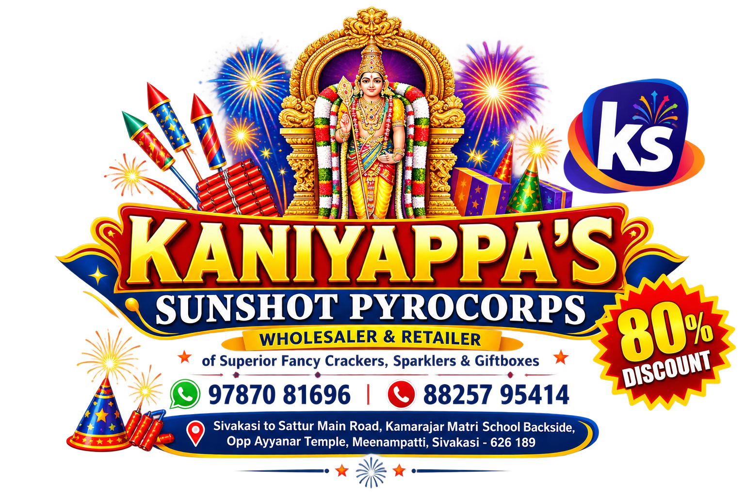 Kaniyappa's Sunshot Pyrocorps — Festival crackers offer
